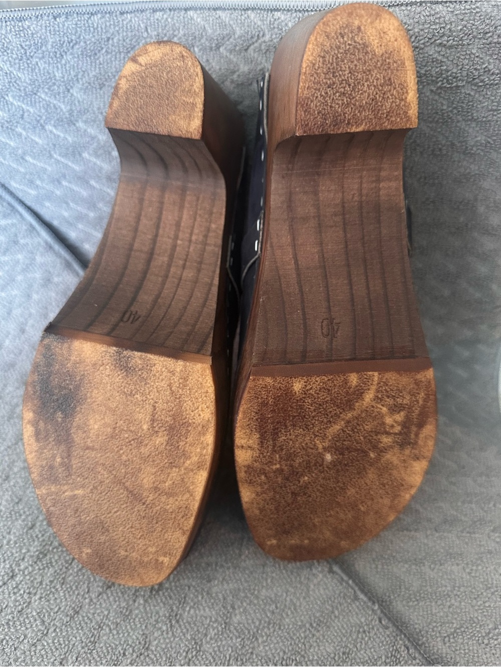 Sandgrens - Women's Navy blue Slip-On Mules Clogs - Picture 4 of 4